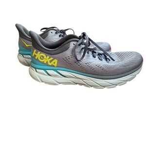 HOKA One One Gray and Blue Men’s Sneaker Size 10